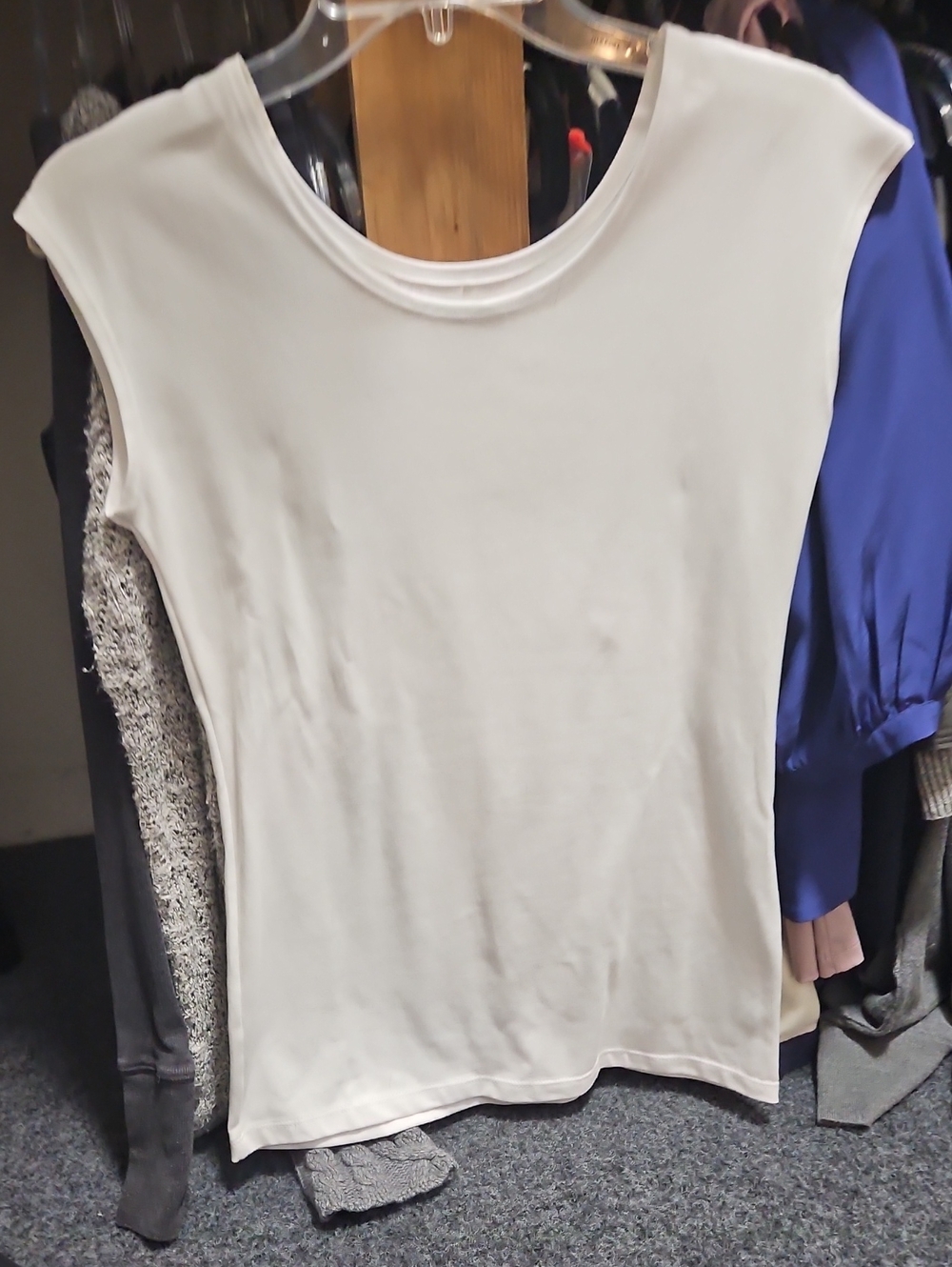 Heirloom Women’s White Cap-Sleeve Tank Top - Soft Crew Neck